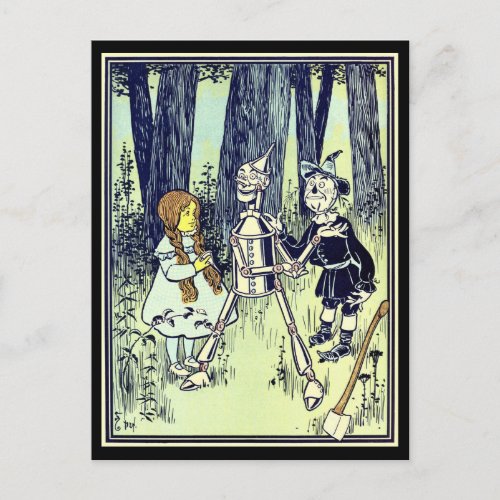 Vintage Wizard of Oz Dorothy Meets the Tinman Postcard