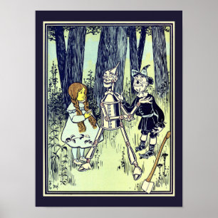 Vintage Wizard of Oz, Dorothy Meets the Tinman Poster