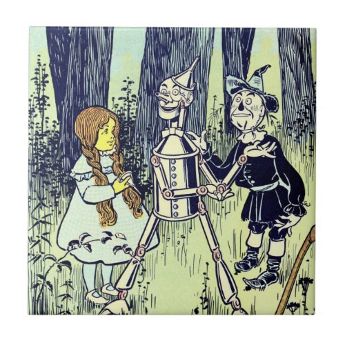 Vintage Wizard of Oz Dorothy Meets the Tinman Tile