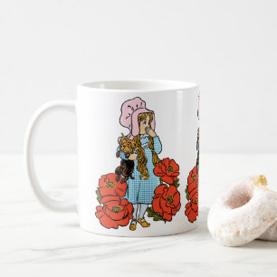Vintage Wizard of Oz, Dorothy, Red Poppy Flowers Coffee Mug