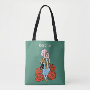 Vintage Wizard of Oz, Dorothy, Red Poppy Flowers Tote Bag
