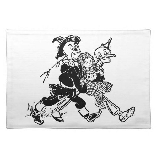 Vintage Wizard of Oz Dorothy Sleeping with Poppies Cloth Placemat