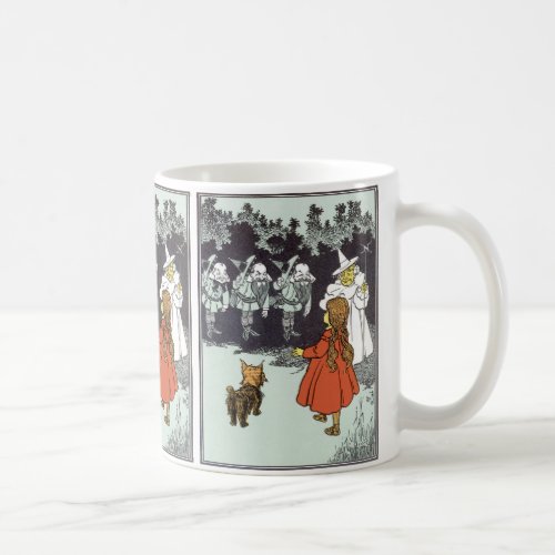 Vintage Wizard of Oz Dorothy Toto Glinda Munchkins Coffee Mug