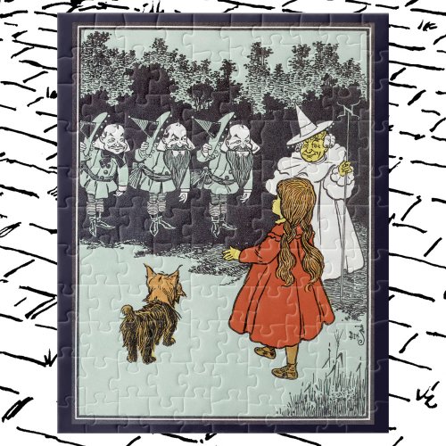 Vintage Wizard of Oz Dorothy Toto Glinda Munchkins Jigsaw Puzzle