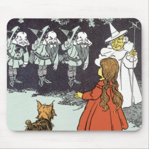 Vintage Wizard of Oz Dorothy Toto Glinda Munchkins Mouse Pad