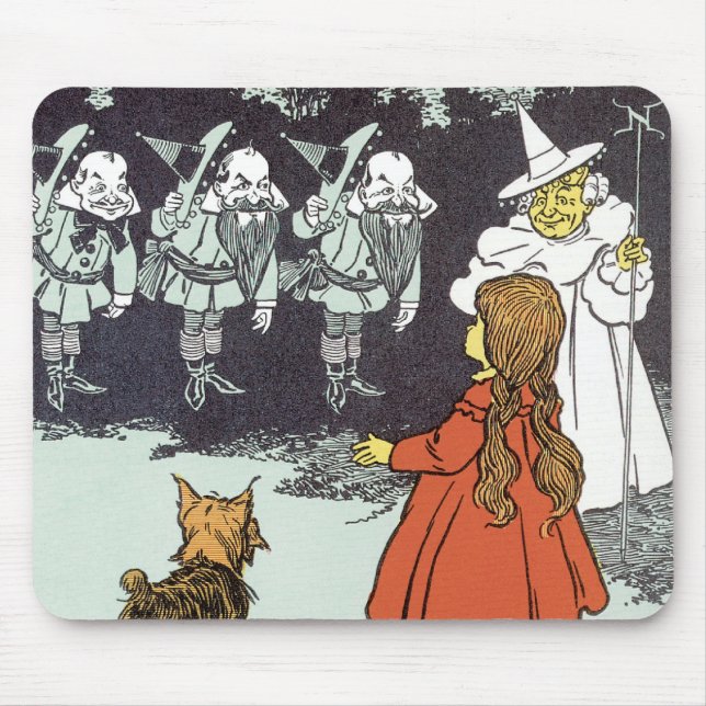 Vintage Wizard of Oz Dorothy Toto Glinda Munchkins Mouse Pad (Front)