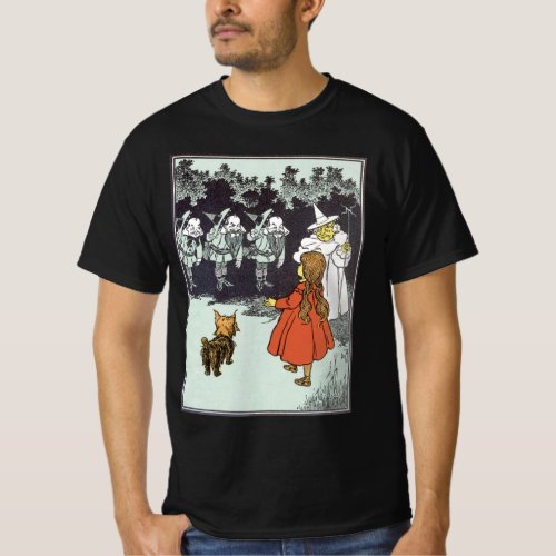 Vintage Wizard of Oz Dorothy Toto Glinda Munchkins T_Shirt