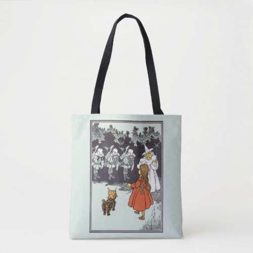 Vintage Wizard of Oz Dorothy Toto Glinda Munchkins Tote Bag