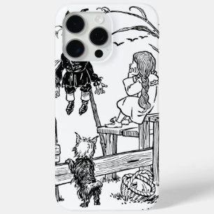 Vintage Wizard of Oz, Dorothy Toto Meet Scarecrow iPhone 15 Pro Max Case