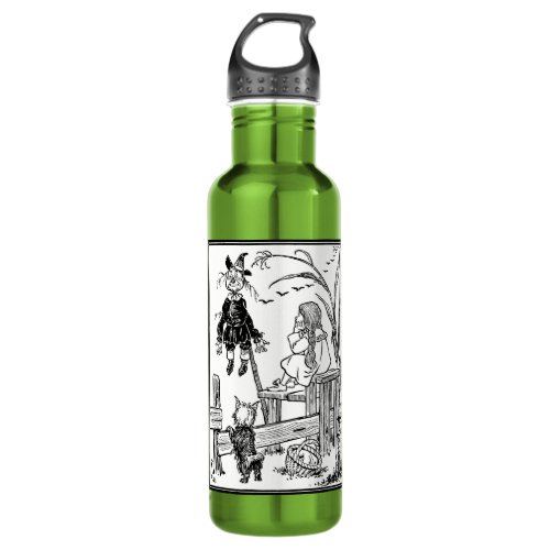 Vintage Wizard of Oz Dorothy Toto Meet Scarecrow Stainless Steel Water Bottle