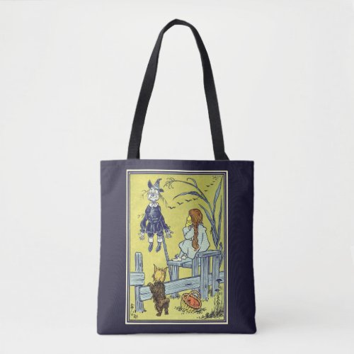 Vintage Wizard of Oz Dorothy Toto Meet Scarecrow Tote Bag