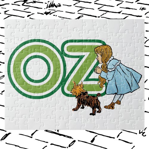 Vintage Wizard of Oz Dorothy Toto with BIG Letters Jigsaw Puzzle