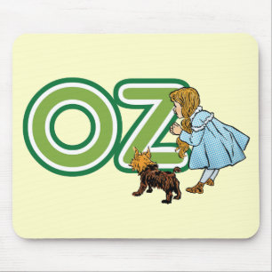 Vintage Wizard of Oz Dorothy Toto with BIG Letters Mouse Pad