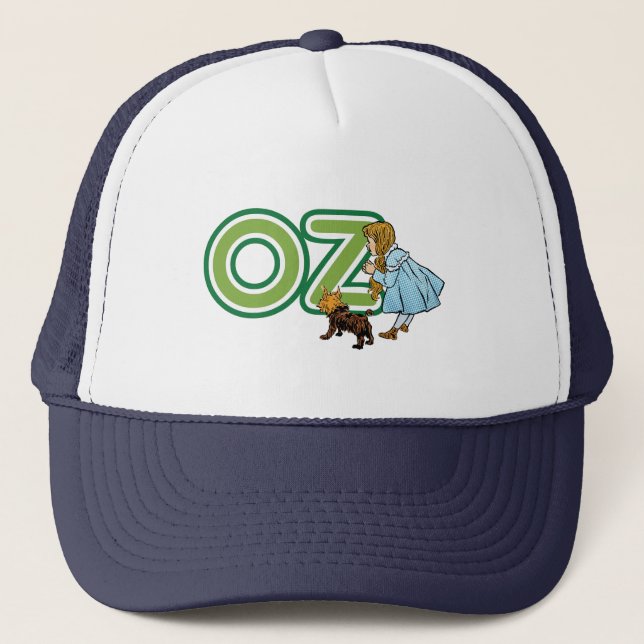 Vintage Wizard of Oz Dorothy Toto with BIG Letters Trucker Hat (Front)