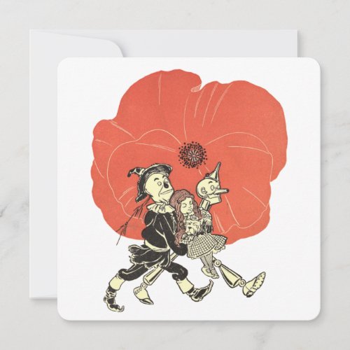 Vintage Wizard of Oz Dorothy with Poppy Flowers