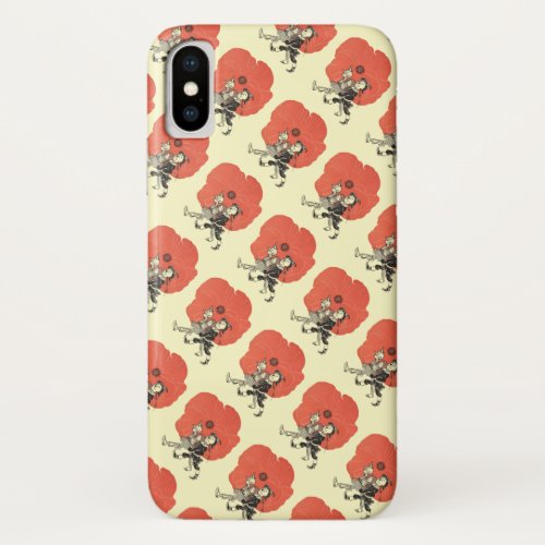 Vintage Wizard of Oz Dorothy with Poppy Flowers iPhone XS Case