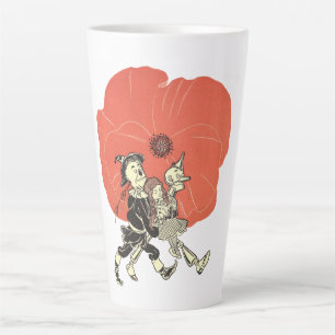 Vintage Wizard of Oz, Dorothy with Poppy Flowers Latte Mug