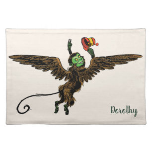 Vintage Wizard of Oz, Evil Flying Monkey Cloth Placemat