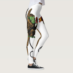 Vintage Wizard of Oz, Evil Flying Monkey Hat Leggings