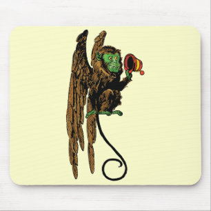Vintage Wizard of Oz, Evil Flying Monkey Hat Mouse Pad