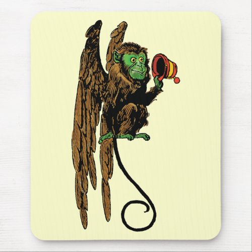 Vintage Wizard of Oz Evil Flying Monkey Hat Mouse Pad
