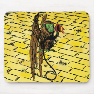 Vintage Wizard of Oz, Evil Flying Monkey Hat Mouse Pad