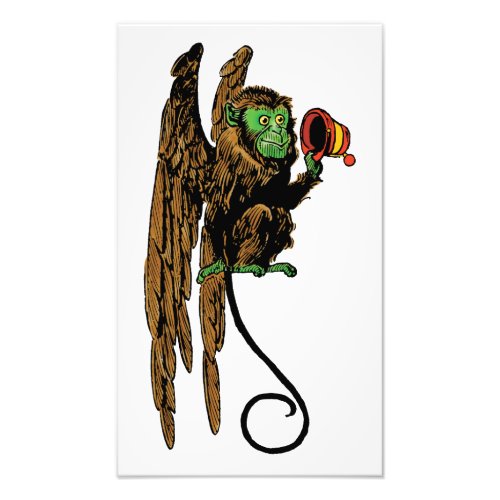 Vintage Wizard of Oz, Evil Flying Monkey Hat Photo Print