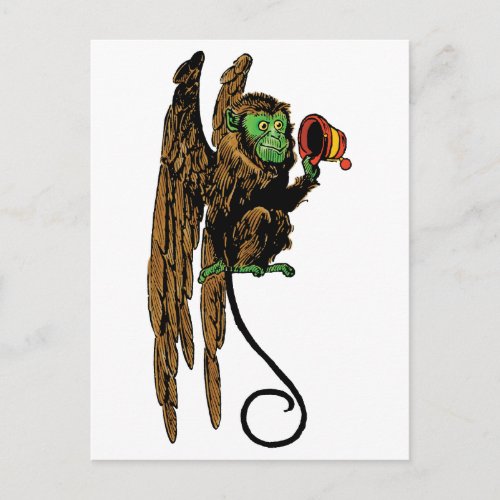 Vintage Wizard of Oz Evil Flying Monkey Hat Postcard
