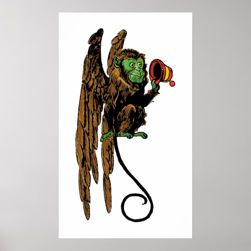 Vintage Wizard of Oz Evil Flying Monkey Hat Poster