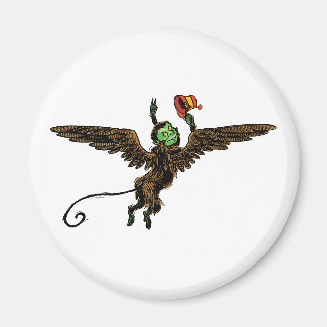 Vintage Wizard of Oz, Evil Flying Monkey Magnet (Front)