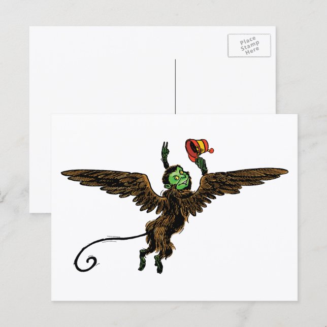 Vintage Wizard of Oz, Evil Flying Monkey Postcard (Front/Back)
