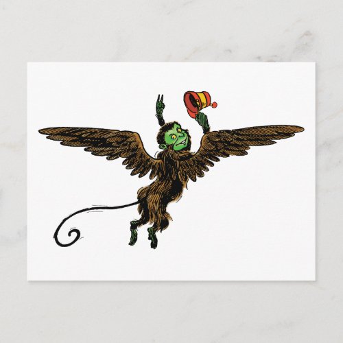 Vintage Wizard of Oz Evil Flying Monkey Postcard