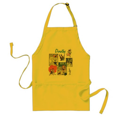 Vintage Wizard of Oz Fairy Tale Book Characters Adult Apron