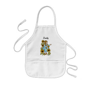 Vintage Wizard of Oz Fairy Tale Dorothy Sunflowers Kids' Apron