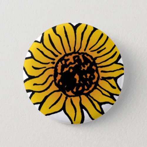 Vintage Wizard of Oz Fairy Tale Sunflower in Bloom Button