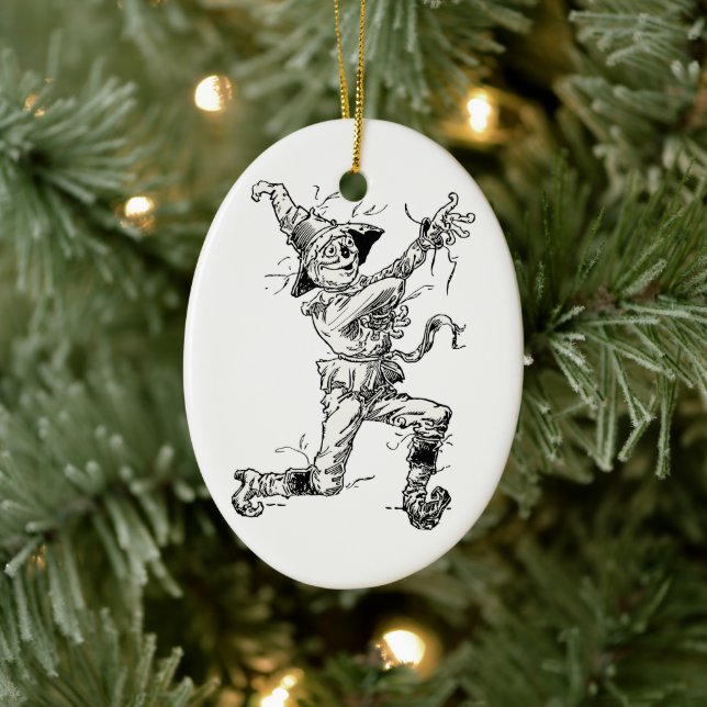 Vintage Wizard of Oz Fairy Tales, the Scarecrow Ceramic Ornament (Tree)