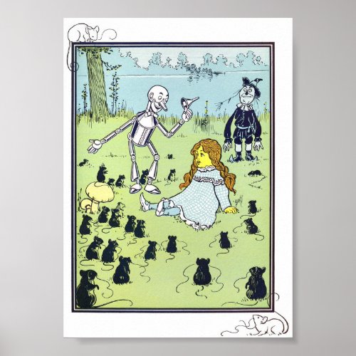 Vintage Wizard of Oz Illustration Poster