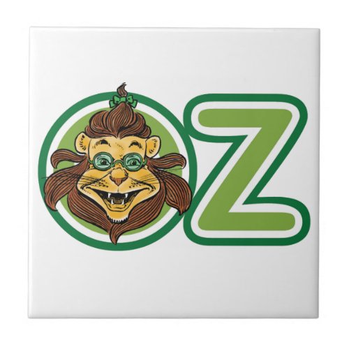 Vintage Wizard of Oz Lion in the Letter O Ceramic Tile