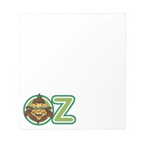 Vintage Wizard of Oz Lion in the Letter O Notepad