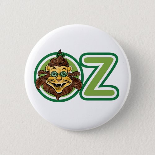Vintage Wizard of Oz Lion in the Letter O Pinback Button