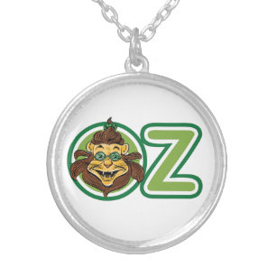 Vintage Wizard of Oz, Lion in the Letter O Silver Plated Necklace