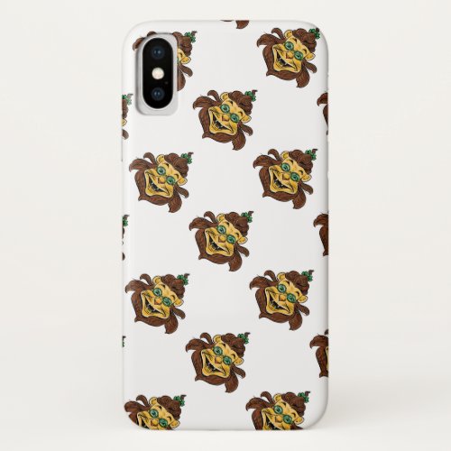 Vintage Wizard of Oz Lion Wearing Green Glasses iPhone XS Case