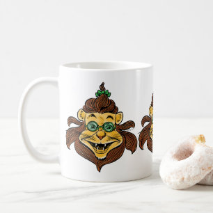 Vintage Wizard of Oz, Lion Wearing Green Glasses Coffee Mug