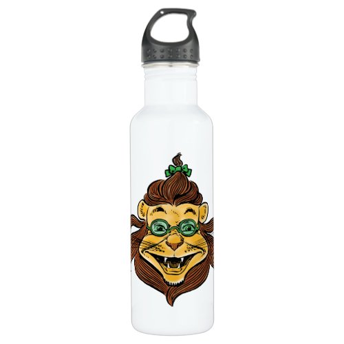 Vintage Wizard of Oz Lion Wearing Green Glasses Water Bottle
