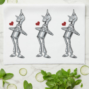 Vintage Wizard of Oz, Tinman Happy Smile has Heart Kitchen Towel