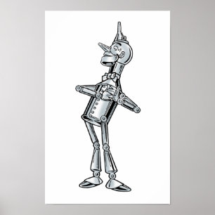 Vintage Wizard of Oz, Tinman Happy Smile has Heart Poster
