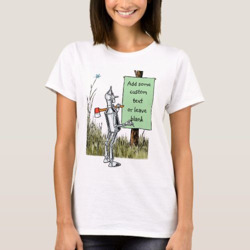 Vintage Wizard of Oz Tinman Reading Sign T_Shirt