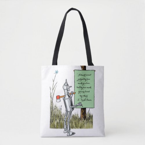 Vintage Wizard of Oz Tinman Reading Sign Tote Bag