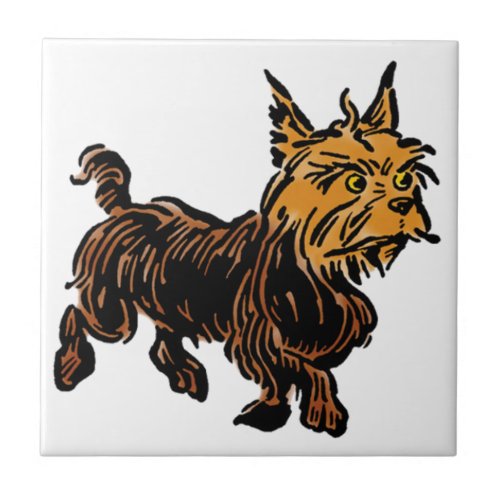 Vintage Wizard of Oz Toto the Cute Puppy Dog Tile