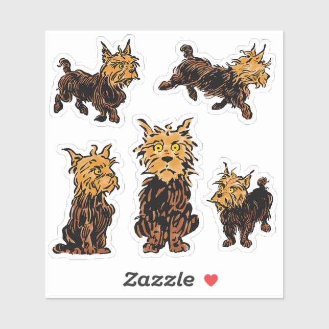 Vintage Wizard of Oz, Toto the Dog Sticker (Sheet)